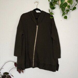 Free People Side Slit Hooded Cardi Zip Up Hoodie Cardigan Jacket We the Free XS